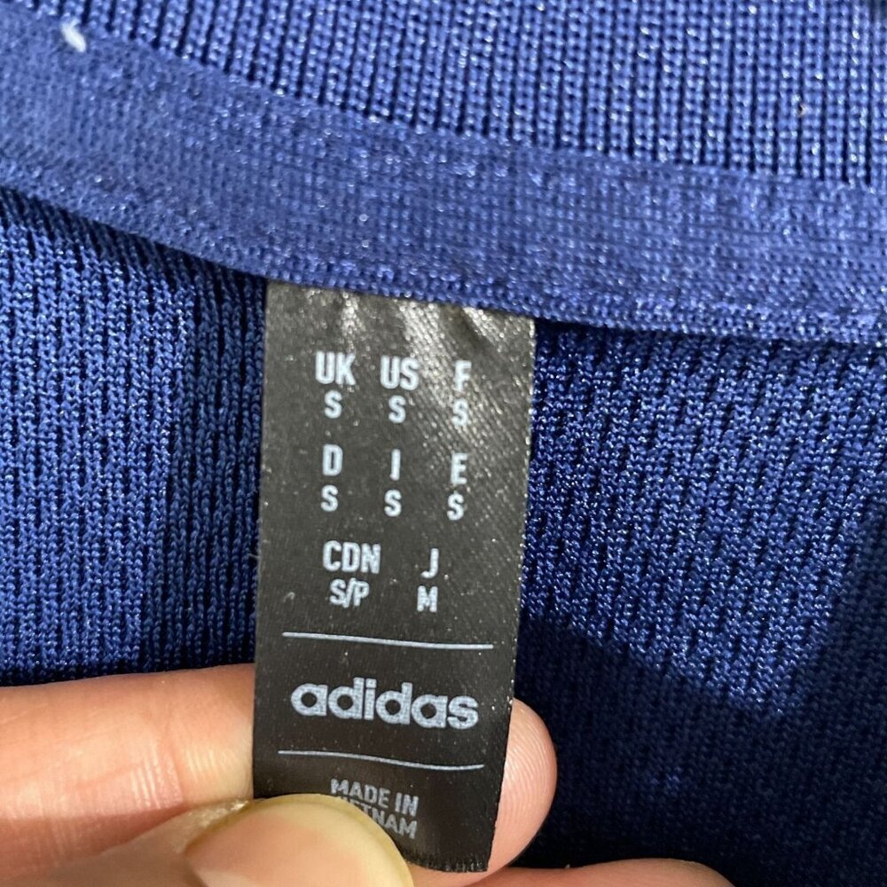 NEW Adidas Men's S Blue Polo Shirt 100% Recycled Polyester Short Sleeve - Picture 5 of 7